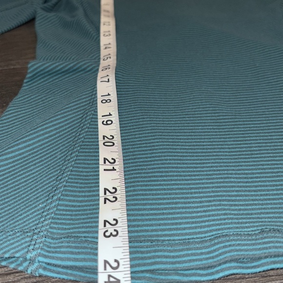 Lululemon Kanto Catch Me Long Sleeve Mini Pop Stripe Top Size 4 Teal/Dark Fuel - Picture 13 of 15